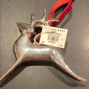 Pottery Barn Holiday Silver Reindeer Ornament Poshmark